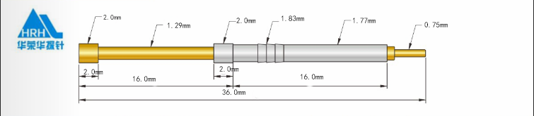 PH-3M3、 PH系列探針、探針尺寸、測試探針圖片、三尖探針圖片、頂針圖片、彈簧探針圖片