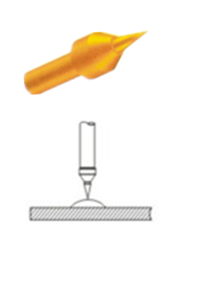 探針頭型、測試探針探針頭、探針頭部形狀、頂針頭