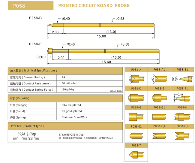 058測(cè)試探針廠家 058測(cè)試探針廠家
